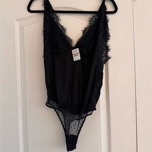 Free People Black Lace Bodysuit BNWT